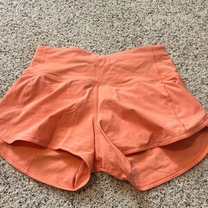 barely worn lululemon athletica Women's Coral Athletic Shorts